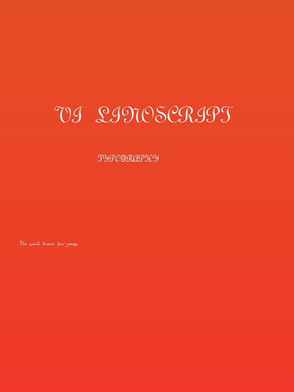 VI Linoscript Poster