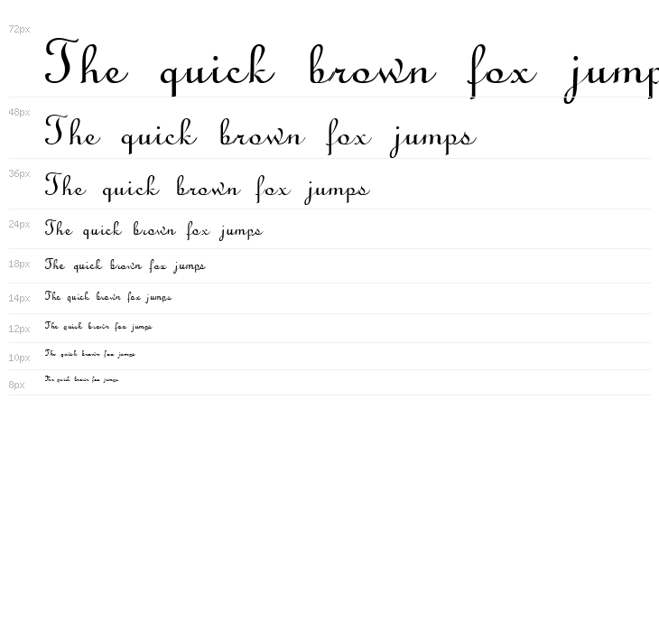 VI Linoscript Waterfall