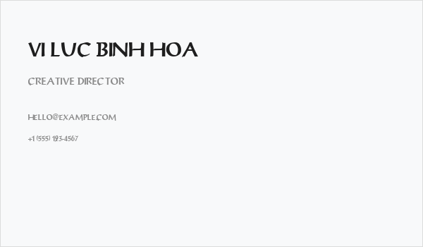 VI Luc Binh Hoa Business Card