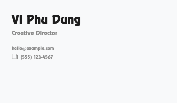 VI Phu Dung Business Card