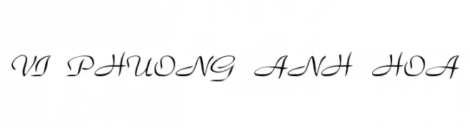 VI Phuong Anh Hoa  Frei Schriftart Herunterladen