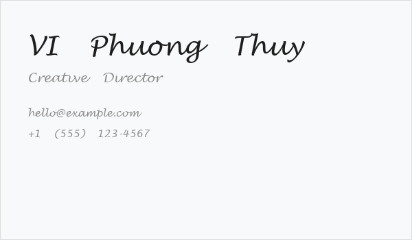 VI Phuong Thuy Business Card