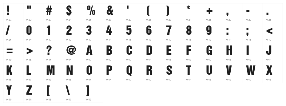 VI Quan Tu Hoa Character Map