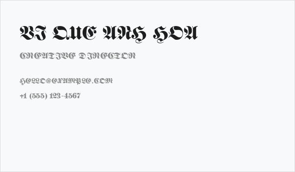 VI Que Anh Hoa Business Card