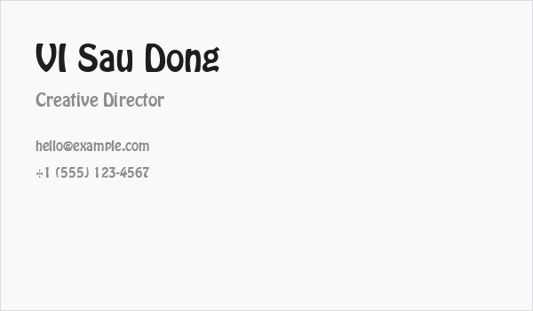 VI Sau Dong Business Card