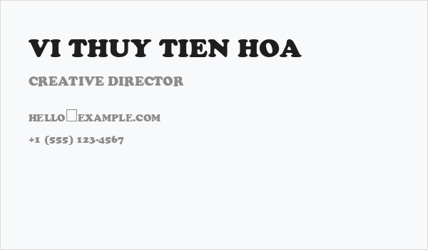 VI Thuy Tien Hoa Business Card