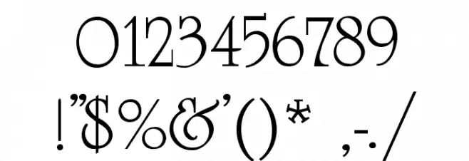 VI University H Font OTHER CHARS