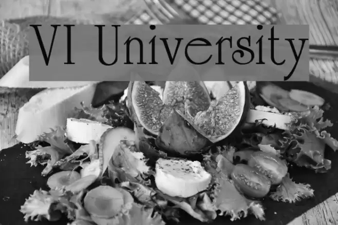 VI University Caratteri examples