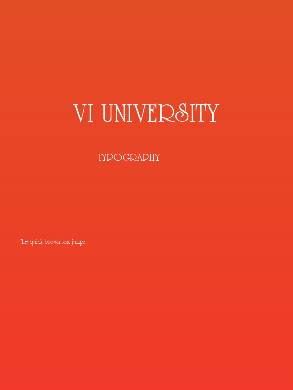 VI University Poster