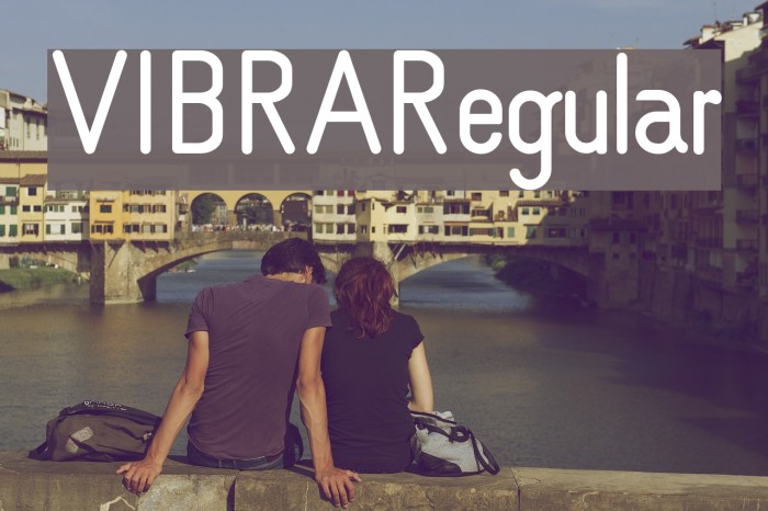 VIBRA Regular Font examples