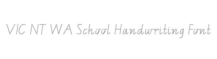 VIC NT WA School Handwriting Font Font