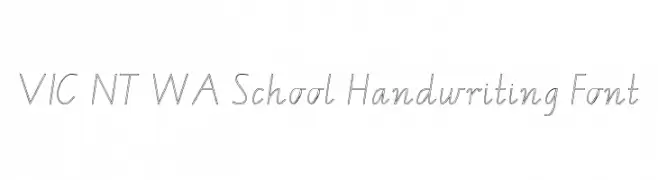 VIC NT WA School Handwriting Font  baixar fontes gratis