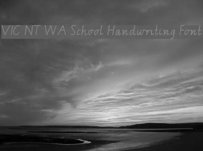VIC NT WA School Handwriting Font Font examples