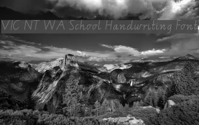 VIC NT WA School Handwriting Font Font examples