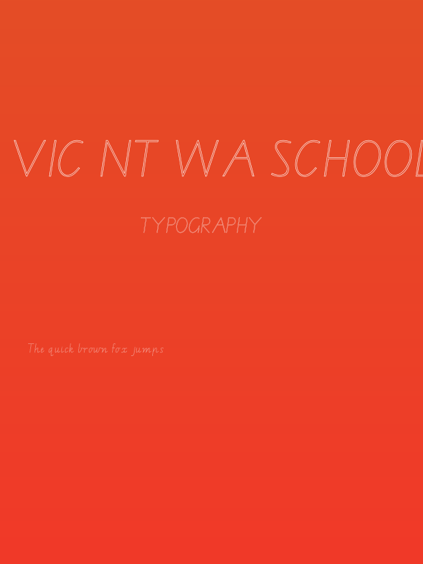 VIC NT WA School Handwriting Font Poster