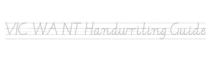 VIC WA NT Handwriting Guide  フリーフォントのダウンロード