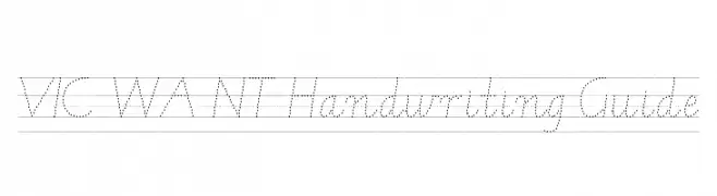 VIC WA NT Handwriting Guide 