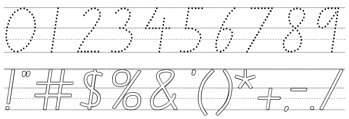 VIC WA NT Handwriting Guide Font OTHER CHARS