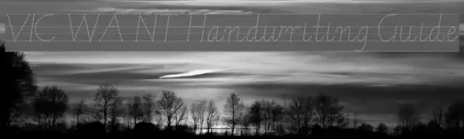 VIC WA NT Handwriting Guide Font examples