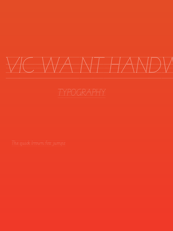 VIC WA NT Handwriting Guide Poster