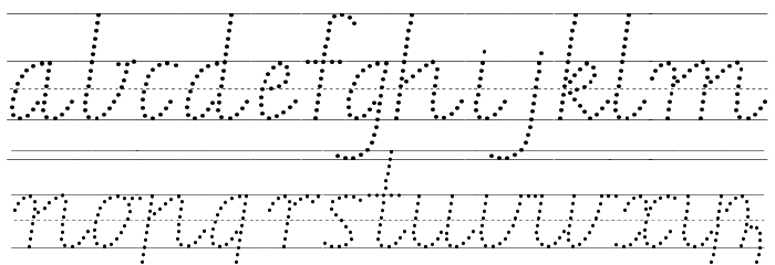 VIC WA NT Handwriting Guide Font LOWERCASE