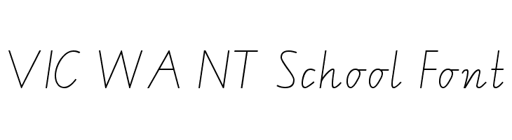 VIC WA NT School Font 