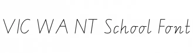 VIC WA NT School Font  नि: शुल्क फ़ॉन्ट्स डाउनलोड