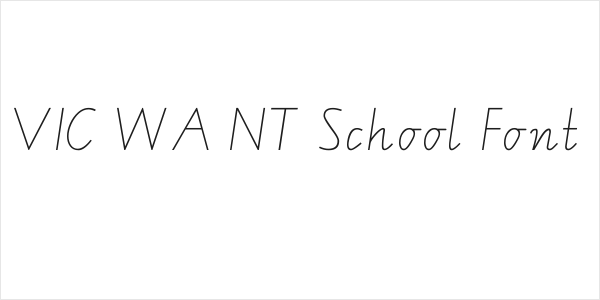 VIC WA NT School Font Logo