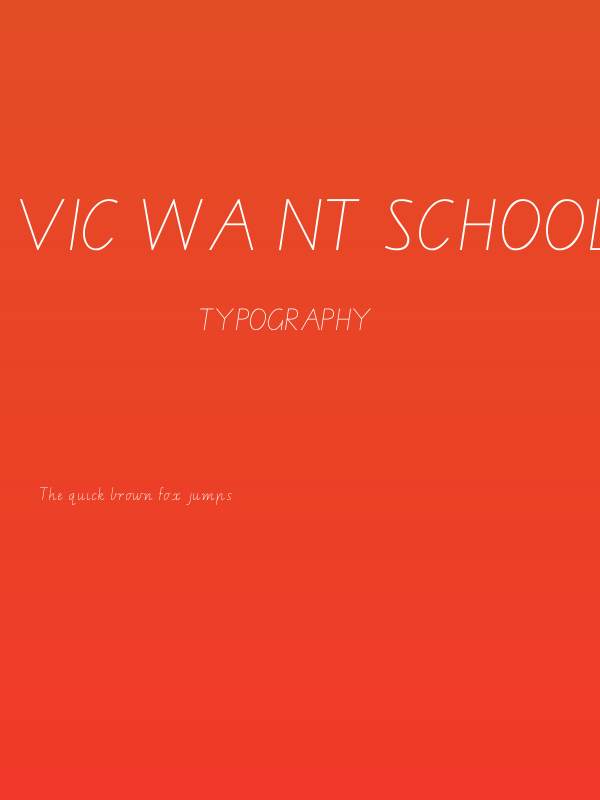 VIC WA NT School Font Poster