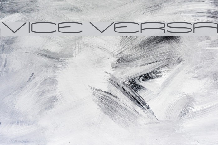 VICE VERSA Font examples