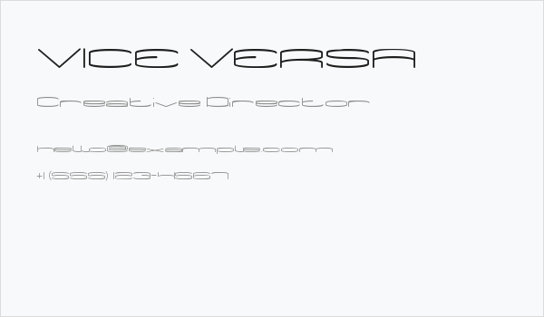 VICE VERSA Business Card