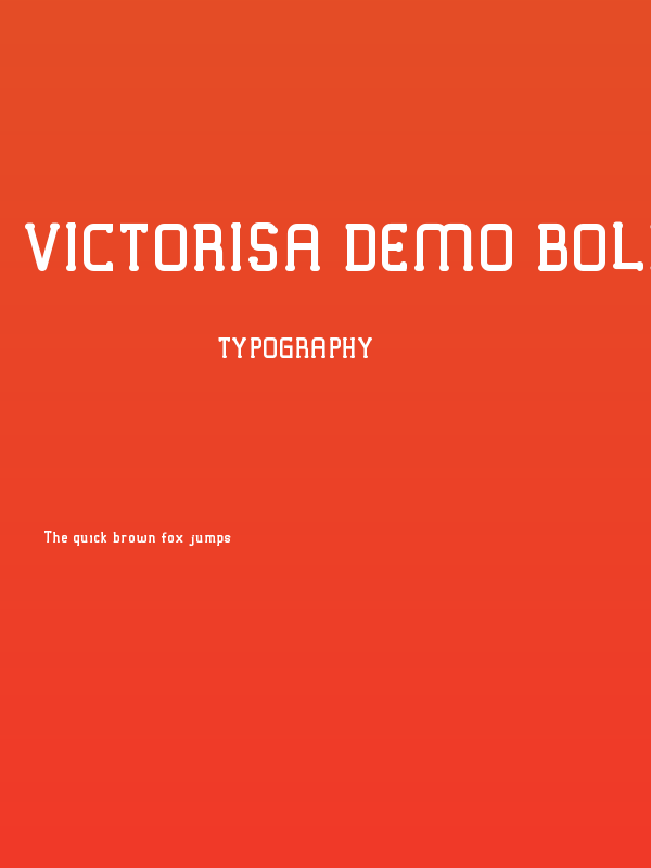 VICTORISA DEMO Bold Poster