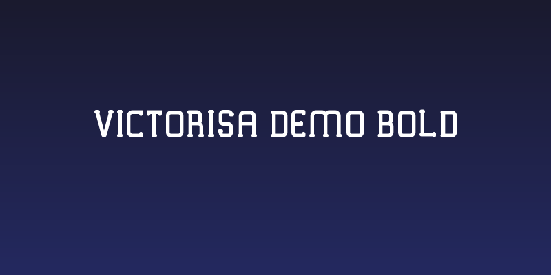VICTORISA DEMO Bold Social Header