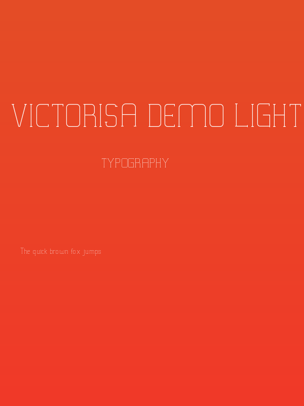 VICTORISA DEMO Light Poster