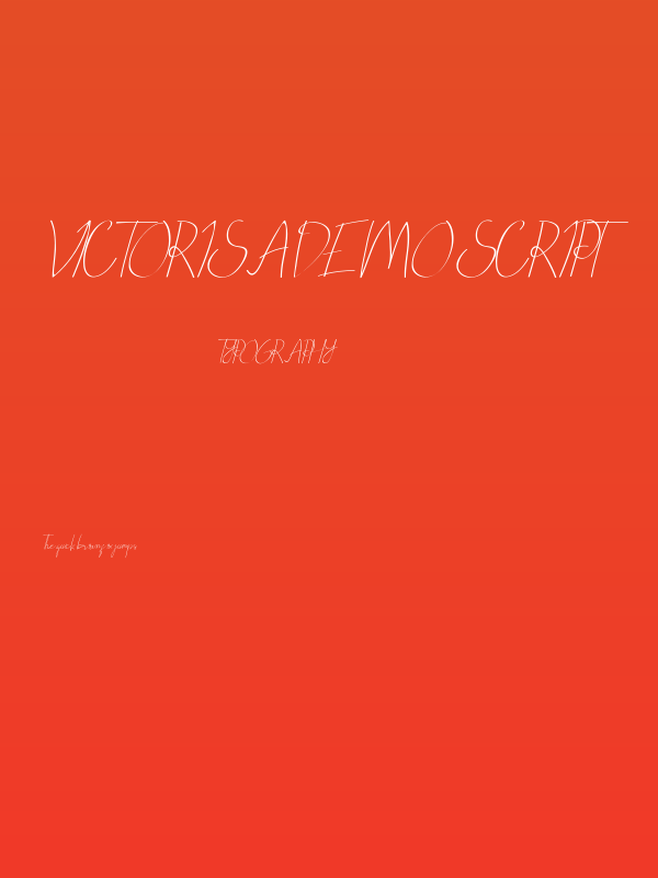 VICTORISA DEMO Script Poster