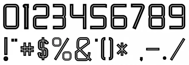 VICTORISA Inline Font OTHER CHARS