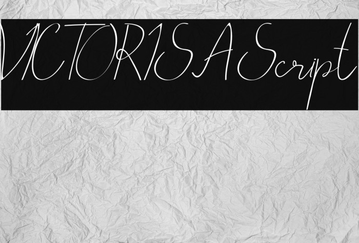 VICTORISA Script फ़ॉन्ट examples