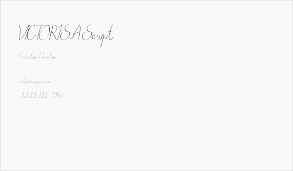 VICTORISA Script Business Card