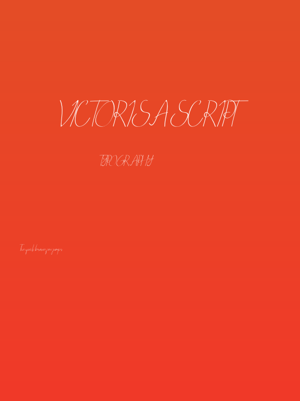 VICTORISA Script Poster