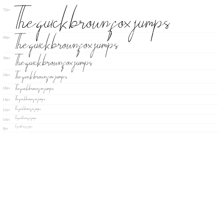 VICTORISA Script Waterfall