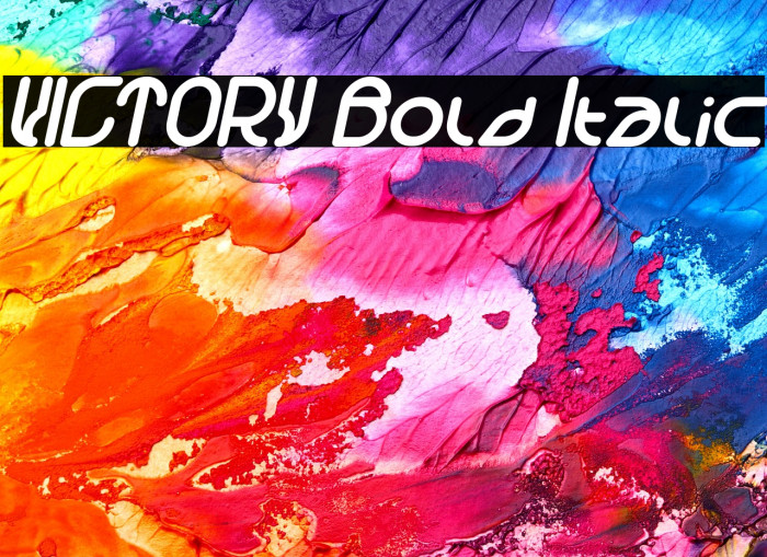 VICTORY Bold Italic Example 2