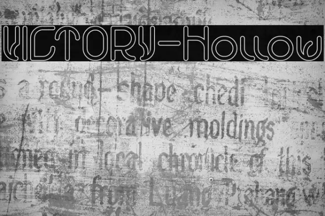 VICTORY-Hollow Font examples