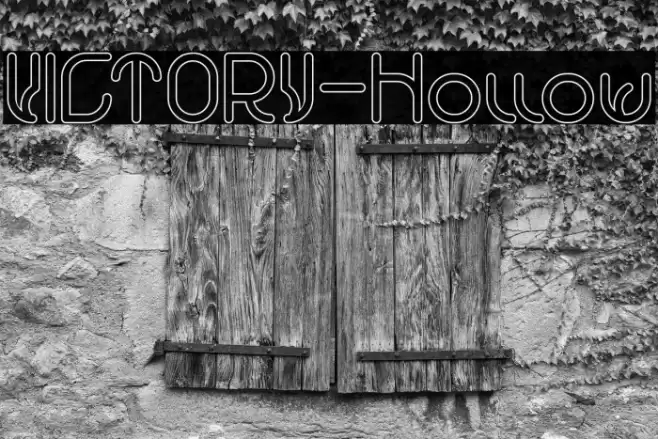 VICTORY-Hollow Font examples