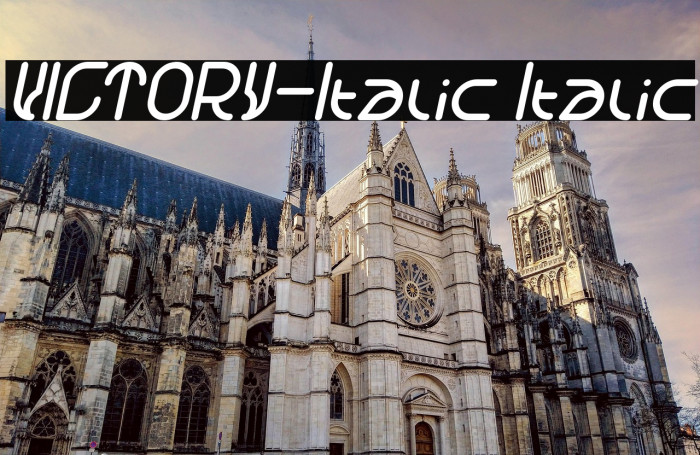 VICTORY-Italic Italic Example 2