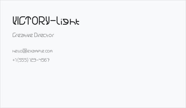 VICTORY-Light Business Card