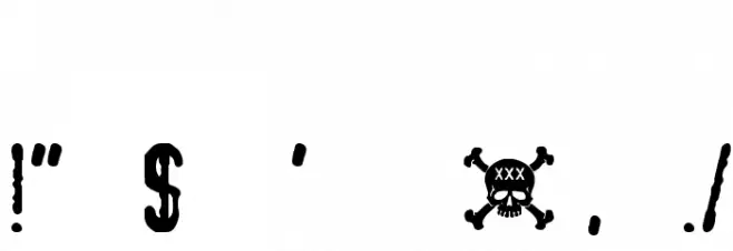 VIDEO PIRATE フォント その他の文字