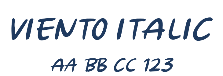 VIENTO ITALIC Font Preview