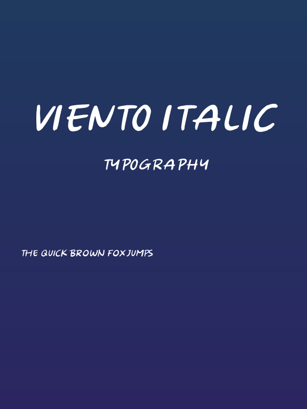VIENTO ITALIC Poster