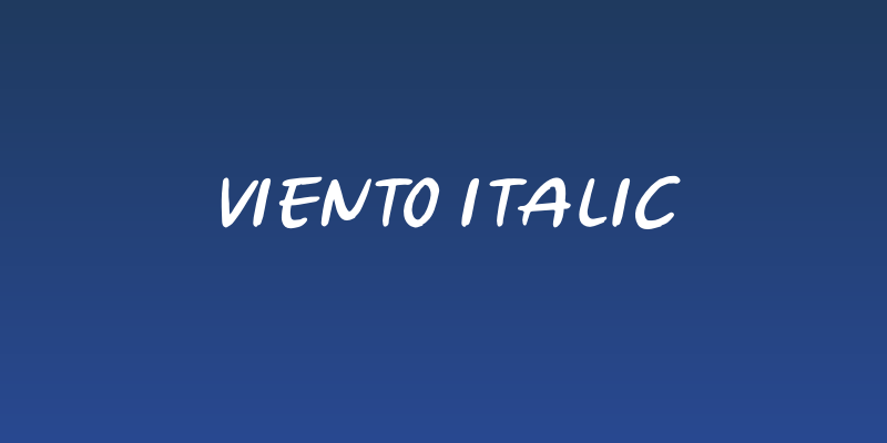VIENTO ITALIC Social Header