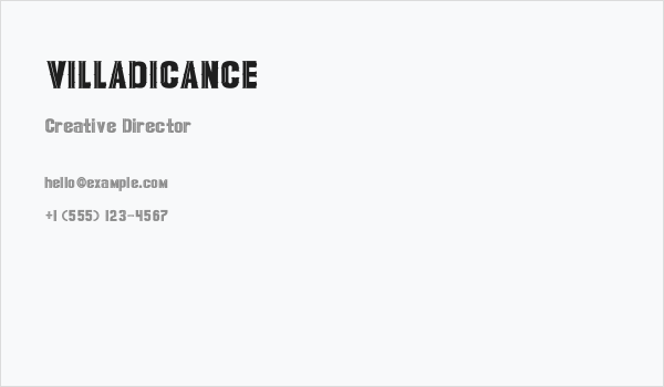 VILLADICANCE Business Card